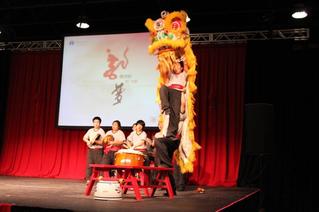 Chinese lion dance performance